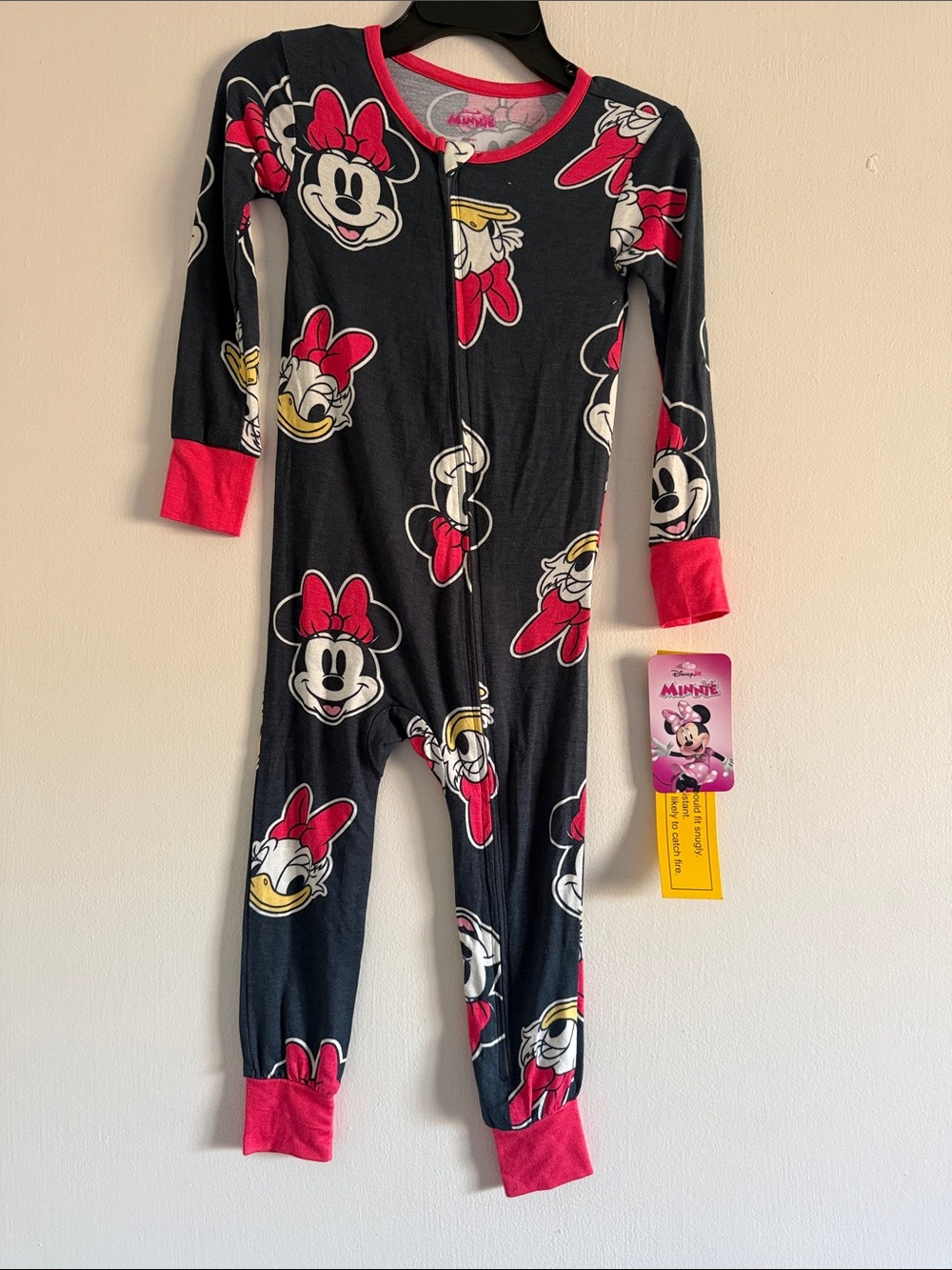 Disney Black and Pink Minnie & Daisy Kids One-Piece